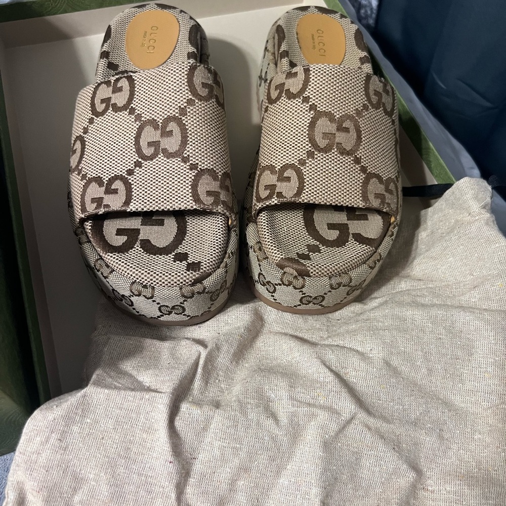Gucci platform sandals size 38.5 - Picture 3 of 5